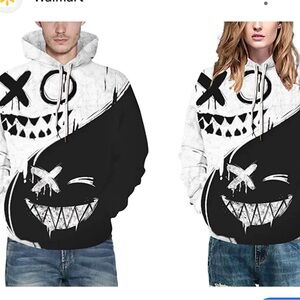 Chaos World Hoodie for Men Sz L Pullover Kangaroo Pockets Oversized Goth Grunge